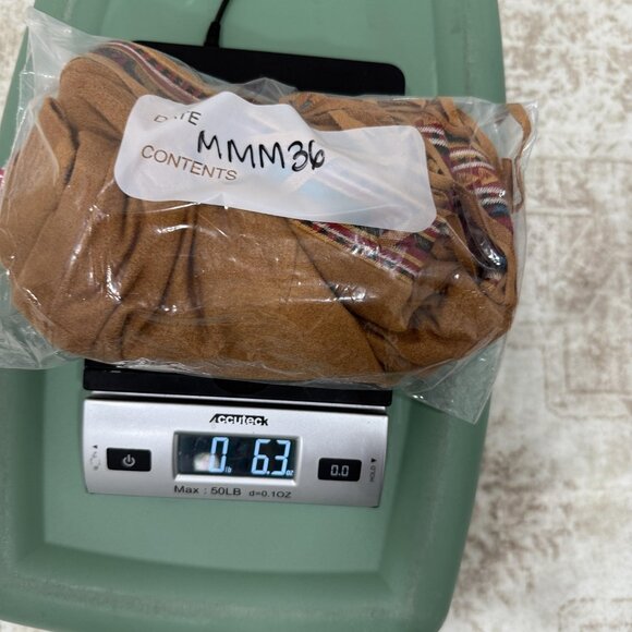 Savanna Jane Skirt Womens Medium Tan Faux Suede Fringe Southwestern Aztec Boho - Picture 8 of 8